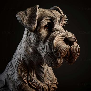 3D model Zwergschnauzer dog (STL)